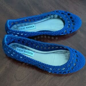 Steve Madden flats, size 6, color blue
